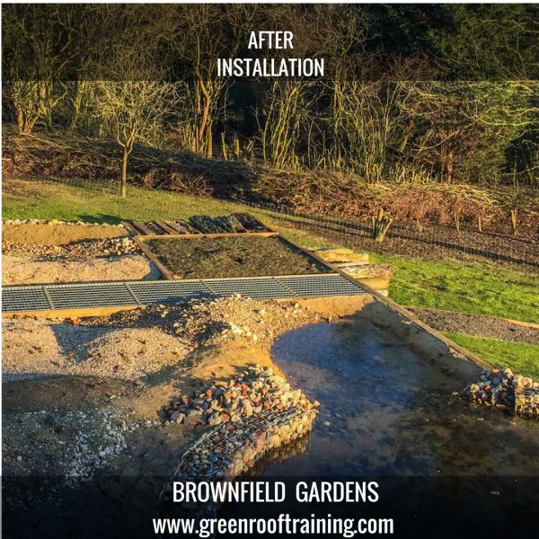 Brownfield garden after installation
